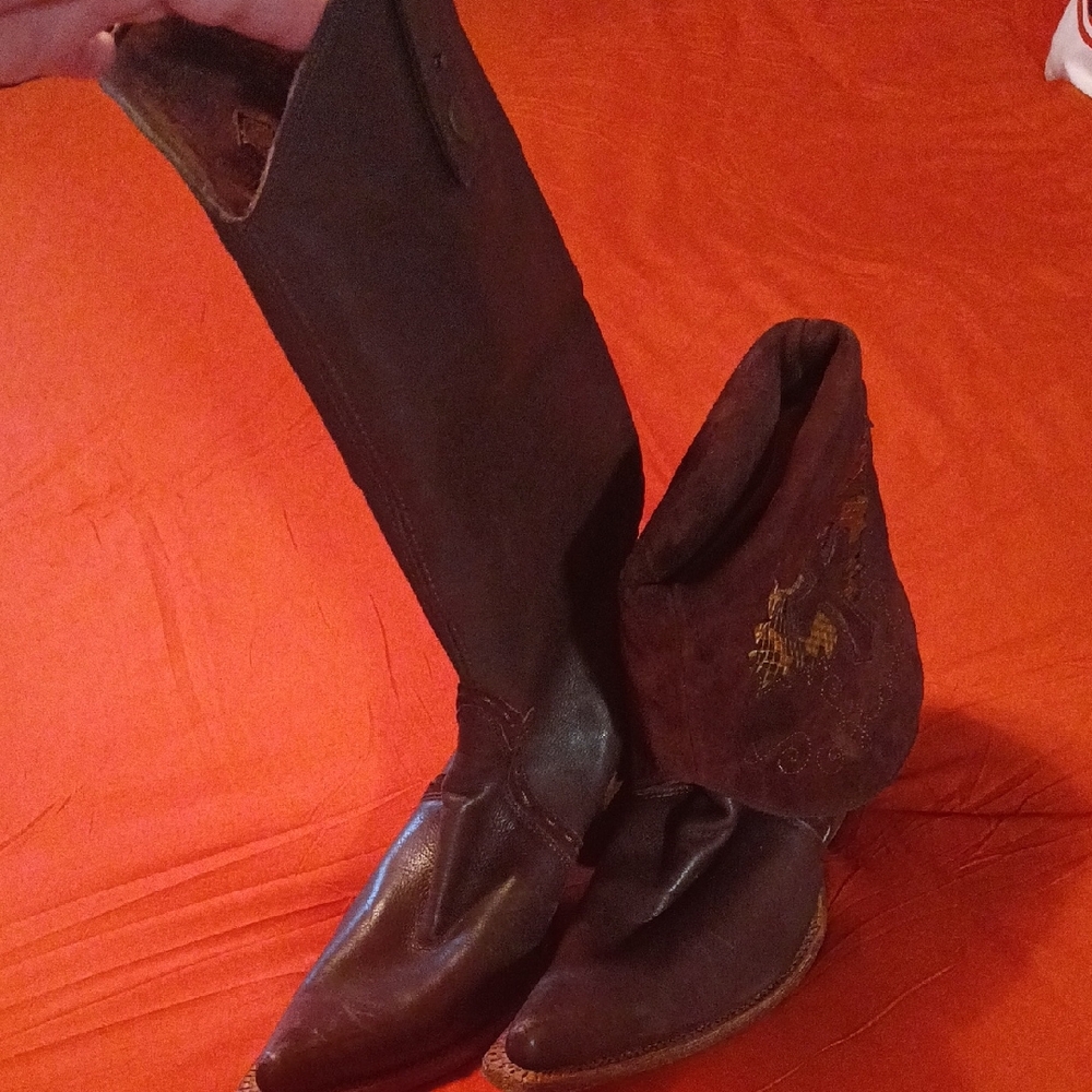 Corral Dark Brown Heeled Boots